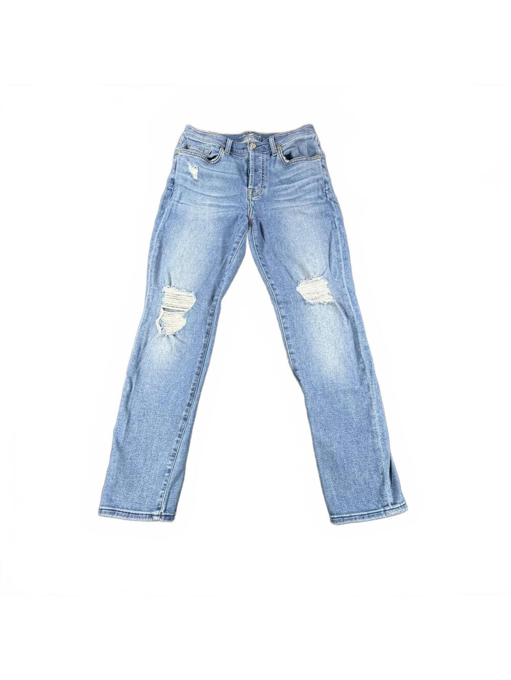 7 For All Mankind Women’s Josefina Distressed Skinny Boyfriend Jeans Size 27